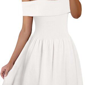 Women's Lyocell Off Shoulder Mini Dress Ruffle A Line Cocktail Summer